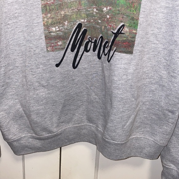Gold Rush Large Gray Show Me The Monet Pullover Fleece Sweatshirt - Picture 6 of 12